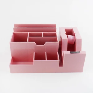 Ops Masaüstü Organizer Kalemlik Bantlıklı Pastel Pembe KLM-301