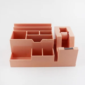 Ops Masaüstü Organizer Kalemlik Bantlıklı Pastel Turuncu KLM-301