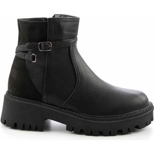 Siyah Siyah Süet Kadın Bot & Bootie K02586211509