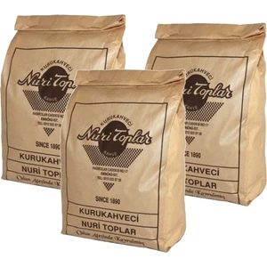 Nuri Toplar 3X250 gr Günlük Taze Çekim Türk Kahvesi 750 gr