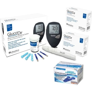 Gluco DR Şeker Ölçüm Cihazı + 100 Adet Strip + 100 Adet Lanset