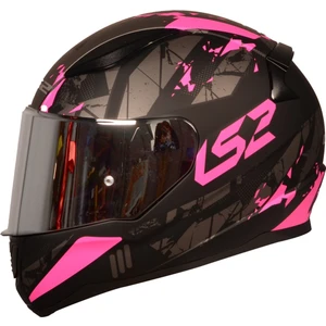 Ls2 Rapıd Palımnesıs Mat Siyah-Pembe Kask
