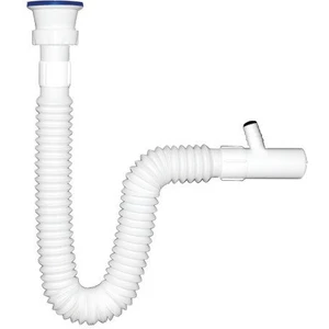 Körüklü Lavabo Sifonu Makine Çıkışlı
