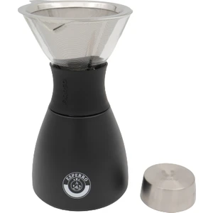Paslanmaz Çelik Siyah Kahve Demleme Seti, Pour Over - Po300