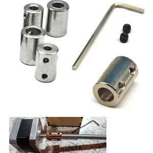 Cnc Motor Şaftı Çoğaltıcı 3mm 4mm 5mm 6mm Şaft Kaplini 4lü Bağlantı Elemanı Okul Proje Ödev Uygulama