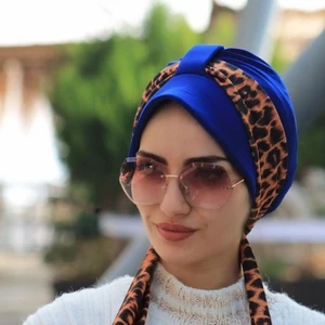 Amisos Bone Şal Atkılı Şapka Bone Bordo - Özel Tasarım- Yeni Model Tesettür Giyim