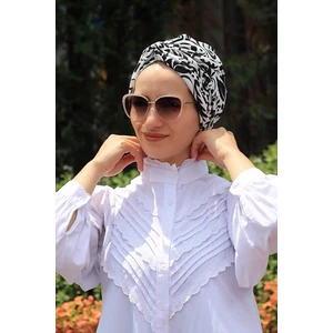 Amisos Bone Şal Desenli Dolama Bone  Çilek Etnik Desen (Model Hazır Değildir) - Özel Tasarım- Yeni Model Tesettür Giyim