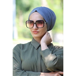 Amisos Bone Şal Lastik Tokalı Bone Gri - Özel Tasarım- Yeni Model Tesettür Giyim