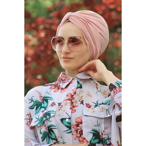 Amisos Bone Şal Dolama Bone Pudra  (Hazır Değildir) - Özel Tasarım- Yeni Model Tesettür Giyim