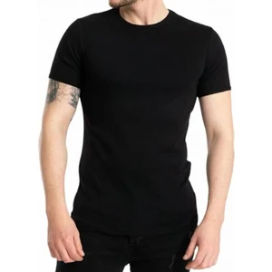 Erkek Pamuk+Likralı Düz Tişört