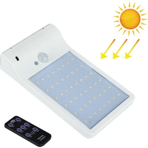3.8W 48 Two-Color Leds Remote Control Edition Outdoor Waterproof Solar Wall Light, Luminous Flux: 450LM (White) (Yurt Dışından)