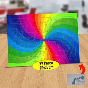 Rengarenk Gökkuşağı Hipnozu 99 Parça Puzzle Yapboz Tablo-6cb0