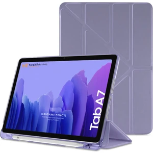 Nezih Case Samsung Galaxy Tab A7 T507 10.4" Uyumlu Origami Kalemlikli Pu Deri Arkası Yumuşak Silikon Kılıf
