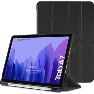 Nezih Case Samsung Galaxy Tab A7 T500 10.4" Uyumlu Origami Kalemlikli Pu Deri Arkası Yumuşak Silikon Kılıf