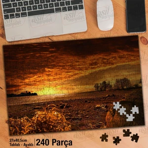 Asil Hobi Gün Batımı - Peyzaj - Ruh Hali - Doğa Yapboz -Ayak Destekli Çerçeveli 240 Parça Puzzle