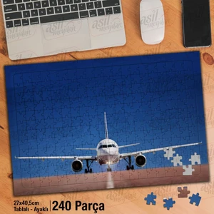 Asil Hobi Uçak Pisti - Uçak - Gökyüzü - Ulaşım Yapboz-Ayak Destekli Çerçeveli 240 Parça Puzzle