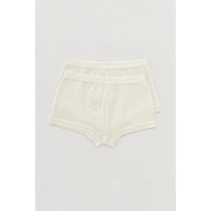 Beyaz Erkek Çocuk Organic Cotton 2li Boxer
