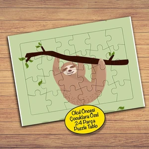 Ağaç Maymunu, Eğlenceli Çocuklara Özel Puzzle Yapboz TABLO-91PZ