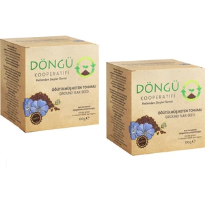 Döngü Kooperatifi %100 Yerli Doğal 2'li Set - Öğütülmüş Keten Tohumu - Glutensiz