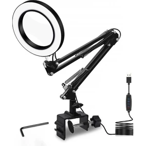 Masa Üstü Ayarlanabilir LED Işık 3x Mercekli Büyüteç Lamba