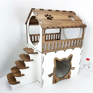 Teras Katlı Kedi Evi AswoAswood