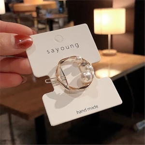 Kadın Zara Model Gold Inci Detaylı Yan Saç Tokası Yuvarlak