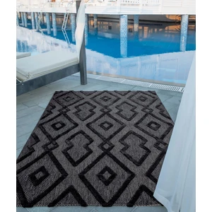 Silva Siyah Halı Yıkanabilir Halı Balkon Halısı Oturma Odası Koridor Yatak Odası Halısı 58594A