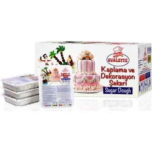 Katsan Ovalette Kaplama ve Dekor Şeker Hamuru Beyaz 1 kg