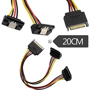 Sata Power HDD Güç Çoklayıcı 90 Derece Klipsli