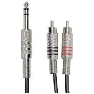 6.3 mm Erkek - 2 Rca Erkek Kablo 2 Metre