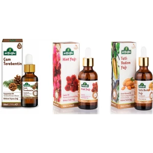 Tatlı Badem Yağı + Çam Terebentin Yağı + Hint Yağı 3 x 50 ml