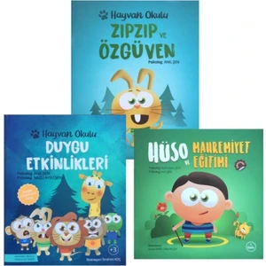 Hüso ve Mahremiyet Eğitimi Zıpzıp ve Özgüven Duygu Etkinlikleri Üçlü Kitap Seti