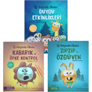 Çocuk Psikolojisi Seti Duygu Etkinlikleri Zıpzıp ve Özgüven Kabarık ve Öfke Kontrol