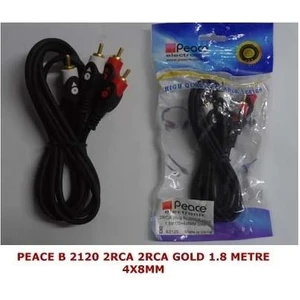 B-2120 2rca 2rca Gold 1,8 mt Jaklı Kablo