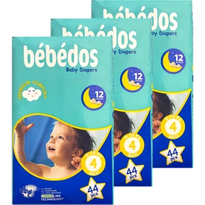 3'lü Ekonomik Paket Bebek Bezi 4 No Maxi Boy 132'LI