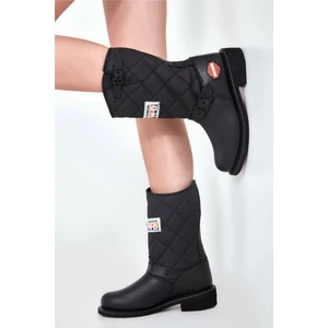 Harley Davidson Laconia Kadın Siyah Deri Bot 025G100071