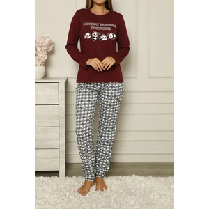 Lady Secret Bordo Kadın Pijama Takımı Pamuklu