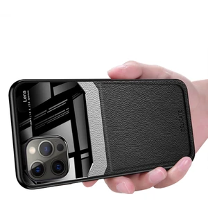 iPhone 12 Pro Max İçin İnce Tpu Bumper Cam Korumalı Kılıf Siyah (Yurt Dışından)