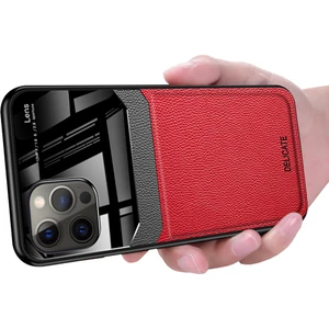 iPhone 12 Pro Max İçin İnce Tpu Bumper Cam Korumalı Kılıf Kırmızı (Yurt Dışından)