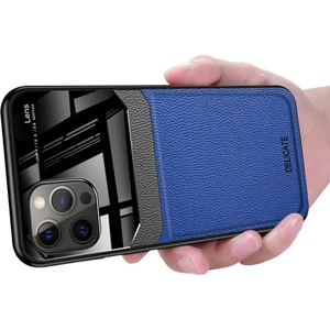 iPhone 12 Pro Max İçin İnce Tpu Bumper Cam Korumalı Kılıf Mavi (Yurt Dışından)
