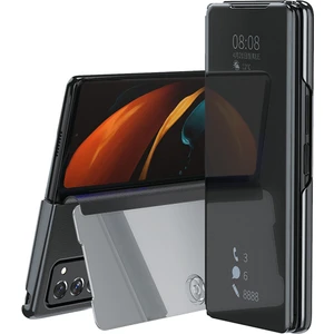 Samsung Galaxy Z Fold 2 5G İçin Pu Deri Standlı Kapaklı Kılıf Siyah (Yurt Dışından)