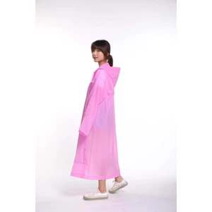 Dream Plus Unisex Su Geçirmez Şık Kıyafet Üstü Yağmurluk Pembe