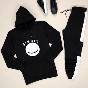 Siyah Dream Esh Kargobeyaz Eşofman Takımı
