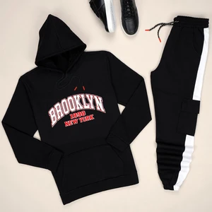 Siyah Brooklyn Esh Kargobeyaz Eşofman Takımı