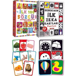 Diy-Toy Diytoy Bebeğimin Ilk Zeka Kartları + Ilk 100 Sözcük (2'li Eğitim Seti)
