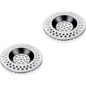 Paslanmaz Metal 2'li Yuvarlak Mutfak Lavabo Içi Gider Süzgeci, Banyo Evye Deliği Çöp Tıkacı