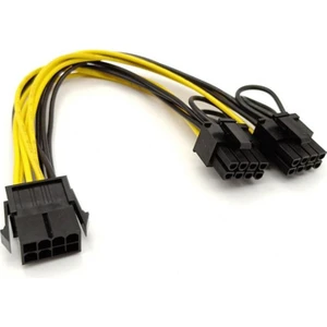 keepro 8 pin PCIE erkek to  6+2 dual PCI-E GPU power kablo