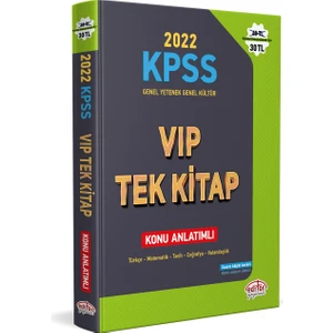 Editör Yayınları 2022 KPSS Genel Yetenek Genel Kültür Vıp Tek Kitap Konu Anlatımlı