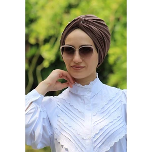 Amisos Bone Şal Incili Dolama Bone  Koyu Vizyon ( Hazır Değildir Kendiniz Dolama Yapıyosunuz) - Yeni Model Tesettür Giyim