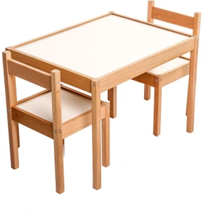 Baby Toys Montessori Ahşap Masa ve Sandalye Seti
